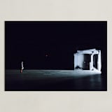 "On a Scene" - Art Print in pitch black by Van Tsao - Unframed
