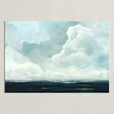 "Late in the Day" - Art Print in Slate Blue by Mya Bessette - Unframed