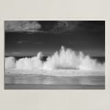 "Shorebreak Drama" - Art Print in black and white by Debra Butler - Unframed