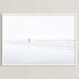 "September West" - Art Print in Fog Blue by Krissy Bengtson - Framed