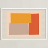 "Come And Stay With Me IIII" - Art Print in lbers Orange by Alain Castoriano - Framed