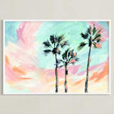 "Ocean Avenue" - Art Print in Sunset by Holly Whitcomb - Framed