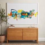 "The Lake and the Trees" - Art Print in Juicy Orange by Erin McCluskey Wheeler - In a Room