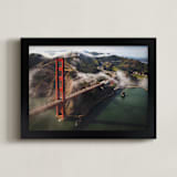 "Come Fly With Me" - Art Print in Golden Gate Orange by Melissa Walls - Framed