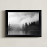 "Dark Fog" - Art Print in Dark Grey by Jennifer Morrow - Framed