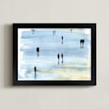 "Nostalgia" - Art Print in Blue sea by Lulaloo - Framed