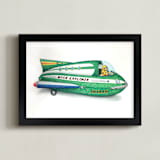 "Moon Explorer" - Art Print in emerald green by Ed Hogan - Framed