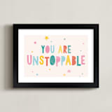 "Unstoppable" - Art Print in Blush by Shirley Lin Schneider - Framed
