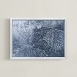 "Winter Etching No. 2" - Art Print in Ice by Janie Allen - Framed