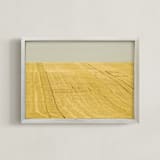 "Sunny field" - Art Print in Yellow field by Lying on the grass - Framed