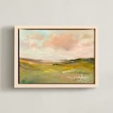 "Eden" - Art Print in Peach by Lindsay Megahed - Framed Canvas