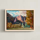 "First Look" - Art Print in Ochre by Jess Franks - Framed Canvas