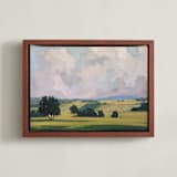 "Where Things Settle" - Art Print in Expansive by Stephanie Goos Johnson - Framed Canvas