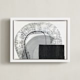 "Lines On Lines" - Art Print in Classic black by Kirsta Benedetti - Framed Canvas