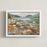 "Rest Easy" - Art Print in Blush by Jess Franks - Framed Canvas