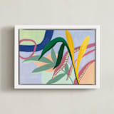 "Made in Heaven" - Art Print in light blue violet by FERNANDA MARTINEZ - Framed Canvas