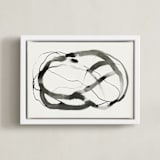 "Forward Inking" - Art Print in Charcoal by Melanie Severin - Framed Canvas