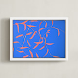 "Breeze" - Art Print in Cerulean by Sonal Nathwani - Framed Canvas