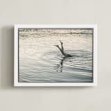 "nightswimming" - Art Print in Mist by Sara Hicks Malone - Framed Canvas