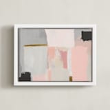 "atmospheric" - Art Print in Apricot by Amy Gray - Framed Canvas