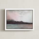 "Cascade Harbor" - Art Print in Cascade Grey by AlisonJerry - Framed Canvas
