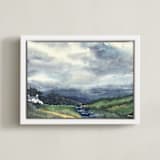 "Cloud Symphony Donegal Ireland" - Art Print in dark sea green by Eva Marion - Framed Canvas
