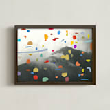 "clouds I" - Art Print in rainbow by Sumak Studio - Framed