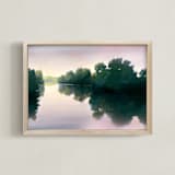 "Divergent Water" - Art Print in Divergent Green by Stephanie Goos Johnson - Framed