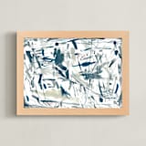 "Take The Leap" - Art Print in Ocean by Kristine Sarley - Framed