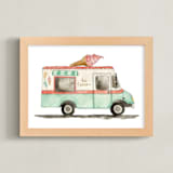 "Ice Cream" - Art Print in Mint by Kelsey McNatt - Framed