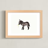 "baby donkey" - Art Print in daisy by Cass Loh - Framed