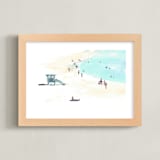 "Surf City 2" - Art Print in Tower Blue by Jenny Partrite - Framed