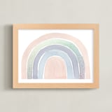 "pastel rainbow" - Art Print in Rose Blossom by Kate Ahn - Framed