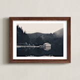 "Lakeside View" - Art Print in Deep Water by Sherley Ferreira - Framed
