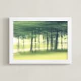 "Past the trees, Road Trip" - Art Print in Spring Chartreuse by Jacquelyn Sloane Siklos - Framed