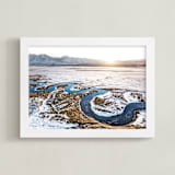 "Around the Bend" - Art Print in Gold by Mike Sunu - Framed