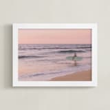 "Sayulita Surf" - Art Print in Soft Purple by Rachel Marie Keba - Framed