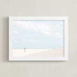 "Emptiness" - Art Print in Cotton Blue by Alexandra Feo - Framed