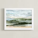 "Among the Hedges" - Art Print in Sage Green by Lara Eckerman - Framed