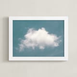 "Cloud in the Sky" - Art Print in Pool Blue by Tania Medeiros - Framed