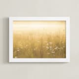 "Golden Meadow" - Art Print in yellow by Julia Preminger - Framed