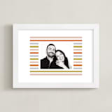 "Framed Photo: Mod Stripes" - Framed Photo in Peach by Erin German - Framed