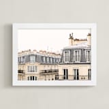 "Parisian Windows" - Art Print in Whitewashed by Annie Montgomery - Framed