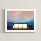 "Outside Looking In" - Art Print in Cloudy Pink by Andrew McClintock - Framed