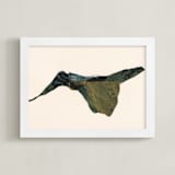 "Spliced Landscape 4" - Art Print in Warm Topaz by Melinda Laszczynski - Framed