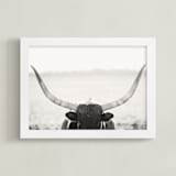 "Staredown" - Art Print in White by Amy Carroll - Framed