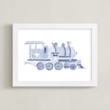 "Little Blue" - Art Print in Powder Blue by Lagniappe Paper - Framed
