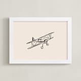 "Take Flight Loose Sketch 3" - Art Print in Beige by Katie Mulder - Framed