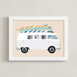 "Venice Beach" - Art Print in Sand by Jenna Holcomb - Framed