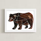 "Bear Body" - Art Print in Chestnut by Sarah Fitzgerald - Framed